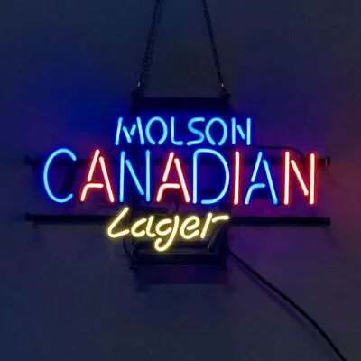 Molson Canadian Lager Neon Sign For Home Bar Pub Store Room Wall Decor 19x12 • $135