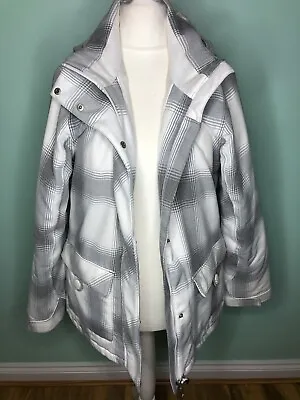 MERRELL Duffle Style Winter Coat Jacket Grey Hooded Ladies Size S/P • £9.50