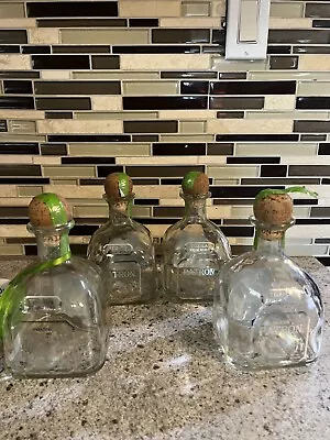 Lot Of 4 Patron Silver Tequila Empty Bottles Corks 750ml Arts Crafts • $37.99