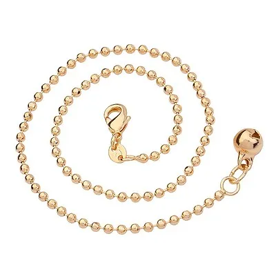 9K 9ct Yellow Gold Plated Girls BEADED ANKLE CHAIN  Bell ANKLET 10.5 Gift779 • £8.99