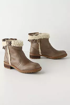 Anthropologie Petite Chou Booties Size 5.5 Shearling Boots By Miss Albright NIB • $99