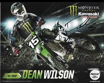 Dean Wilson #15 Signed Poster Monster Energy Supercross Motorcross AMA SX MX • $2.99