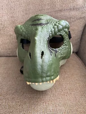 Jurassic World TYRANNOSAURUS T-REX Mask W/ Moveable Jaw Mouth Dinosaur Costume • $12.99