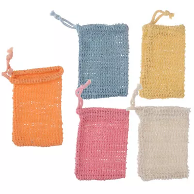 5PCS Loofahs Sponges Bag Sisal Bag Exfoliating Mesh Soap Pouch • $6.11