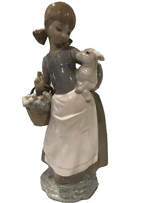 Lladro Figurines Collectibles(Retired)Young Girl With Lamb  #4835 • $70