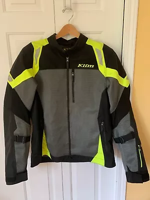 KLIM Induction Motorcycle Hi-Vis Jacket Men’s XL (US) Grey With D30 Armor • $195