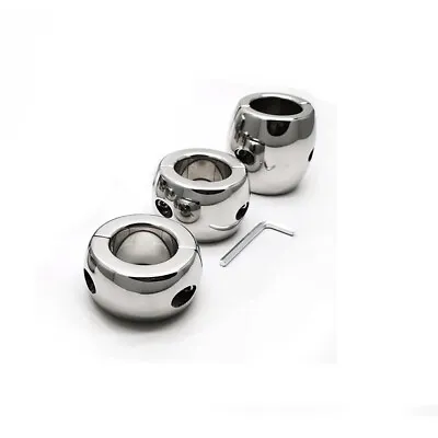 Stainless Steel Ball Stretcher Heavy Weight Enhancement Exercise Chastity Ring • £10.80