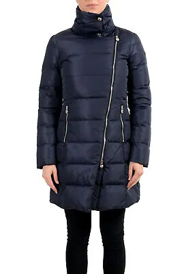 Versace Women's Blue Down Zip Up Parka Jacket Coat Sz XS S L XL • $1012.29