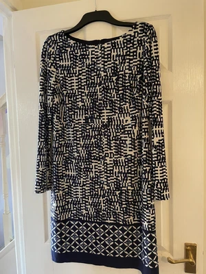 £12 • Buy Jessica Howard Blue And White Size 16 Dress