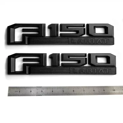 2pack OEM F150 Lariat Emblems Fender Badges 3D For F-150 Lariat Black Genuine • $35.59