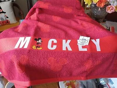 New Mickey Mouse Bath Towel 48 X 27 & Washcloth • $15
