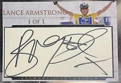 £147.43 • Buy Lance Armstrong Signed/Autograph 1/1 🔥‘Tour De France’ Rare Card 🎆USPS Cyclist