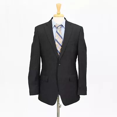 Marc Anthony 40R Gray Sport Coat Blazer Jacket Solid 2B Polyester • $49.99