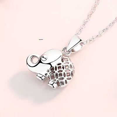 Pure Platinum 950 Men Women Lucky Craved Hollow Coin Elephant Pendant 3.2-3.4g • $309.26