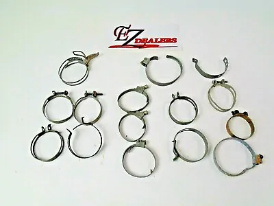 Vintage Hose Clamps Lot Of 14 Various Sizes Radiator Hose Clamp Hot Rod Rat Rod • $14.99