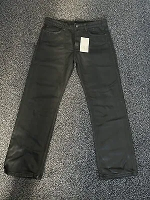 Zara Trf Black Coated Straight Jeans Size 10 • £18