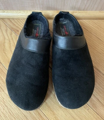 £20.03 • Buy Haflinger Women's Eur 37 US 6.5 Black Wool Comfort Mules Clogs Slippers Shoes