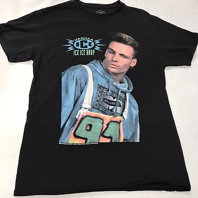 Retro Vanilla Ice Ice Baby 90’s Rap T-Shirt Mens Size M Black • $15