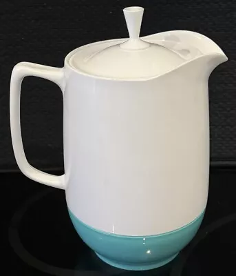 Vintage Thermos Insulated Ware Turquoise & White Pitcher Coffee Carafe Lid • $22.99