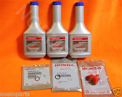 NEW GENUINE HONDA Power Steering Pump Oil O-Ring Seals & Fluid Reseal 6 Pc Kit • $26.95