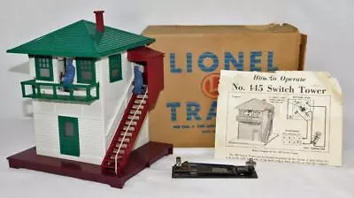 Lionel Trains 445 Operating Switch Tower Original Box + 145c & Instructions C-7 • $125