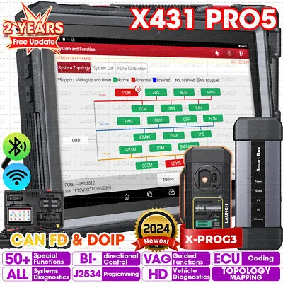 LAUNCH X431 PRO 5 & X-PROG 3 OBD2 Diagnostic Car Scanner Key Programming Coding • $1849