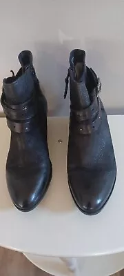 Miz Mooz - Womans Leather Ankle Boots - Kerry - Black - EU 37 US 6.5 - 7 Zipper • $28