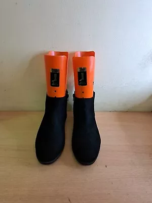 JD Williams Black Suede Ankle Boots Size 7 EEE UK • £15