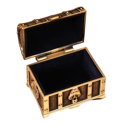  Wooden Mens Jewelry Box Box With Lock Vintage Wood Storage Box For Birthday • $14.45