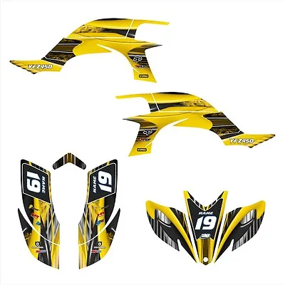 YFZ 450 Graphics Deco Kit For 2003 2004 2005 2006 2007 2008 Yamaha #3333 Yellow • $169