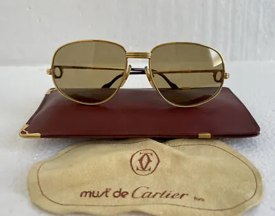 $895 • Buy Vintage Cartier Eyeglasses Frames Gold/silver Frame Cartier Paris France