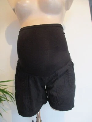 Motherhood Maternity Black Over Bump Safari Shorts Size M 10-12 • £6.38