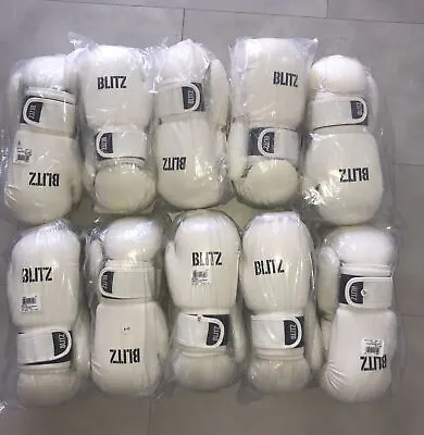 £69.99 • Buy JOB LOT BUNDLE - 10 X BLITZ Kids Junior White Carbon Boxing Gloves - 6oz