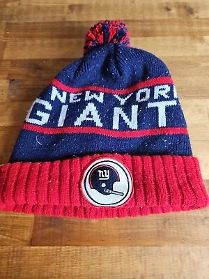2013 Mitchell & Ness NFL NEW YORK GIANTS Cuffed Pom Winter Hat Beanie • $14.99