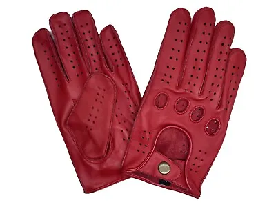 MEN'S CHAUFFEUR SHEEPSKIN LEATHER CAR DRIVING GLOVES (Finished Sewn Knuckles) • $20