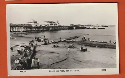 £1 • Buy Frith Real Photo Postcard, Beach & Pier, New Brighton