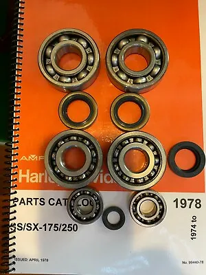 1976 Harley Aermacchi  Ss 250cc Sx175cc Crank Bearing Oil Seals  Amf • $125.55