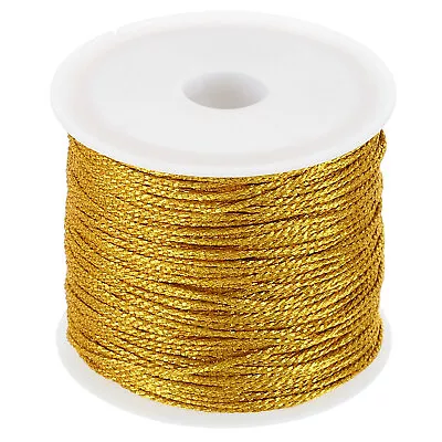 20m/22yards Metallic Cord 1 Roll 0.8mm Dia Ornament String Thread Gold • $8.93