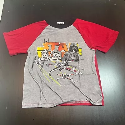 Youth Star Wars X-Wing Battle Graphic Grey 10 Shirt 0386 • $5