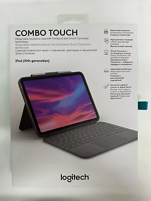 Logitech Combo Touch Keyboard Case For Apple IPad 10th Gen. - Oxford Grey UK... • £139.99