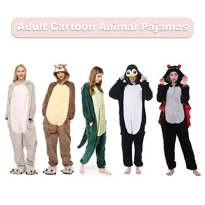 $21.99 • Buy Adult Bodysuit Pajamas Party One Piece Soft Cartoon Animal Unicorn Koala Pyjamas