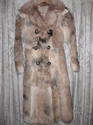 Vtg 1960s 70s Jack Josselin FRANCE Red FOX FUR Double Breast Spy Princess Coat S • $270.75