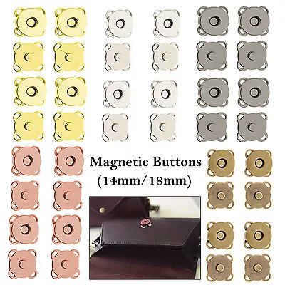 14/18mm Magnetic Snap Claps Buttons Fasteners For Leather Craft Handbags Coats • $3.92