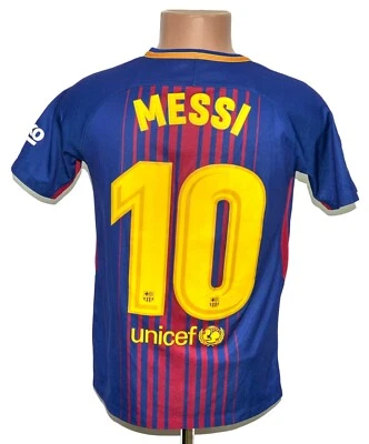 £23.99 • Buy Barcelona Spain 2017/2018 Home Football Shirt Jersey Nike #10 Messi Yxl Boys