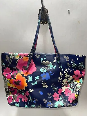 Merona Large Floral Tote Bag Purse  Handbag Double Handle Weekend Beach Mom • $29.99