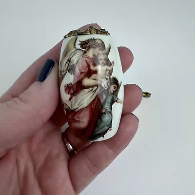 2 VTG 1990's PORCELAIN CERAMIC Guardian Angel CEILING LIGHT FAN PULL CHAIN CORD • $24.99