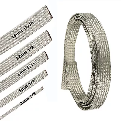 Tinned Copper Shielding Cable Car Flexible Sleeve Ground Strap Electric Wire Lot • $27.25