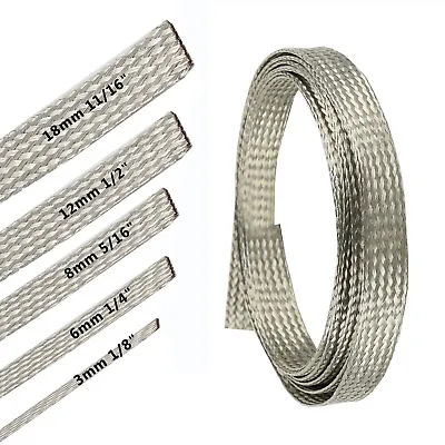 Wire Shielding Tinned Copper Braid Ground Strap Electric Wire Cable Shielded Lot • $37.90