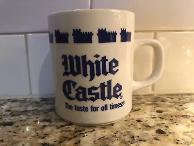 White Castle Coffee Mug Cup The Taste For All Times Blue & White Vintage 1990 • $4.99