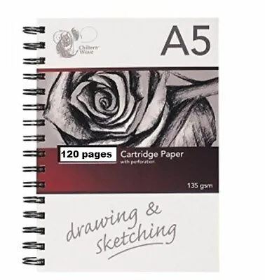 £4.70 • Buy A4 A5 A3 Sketch Pad Headbound Spiral White Cartridge Drawing Paper Book Art 